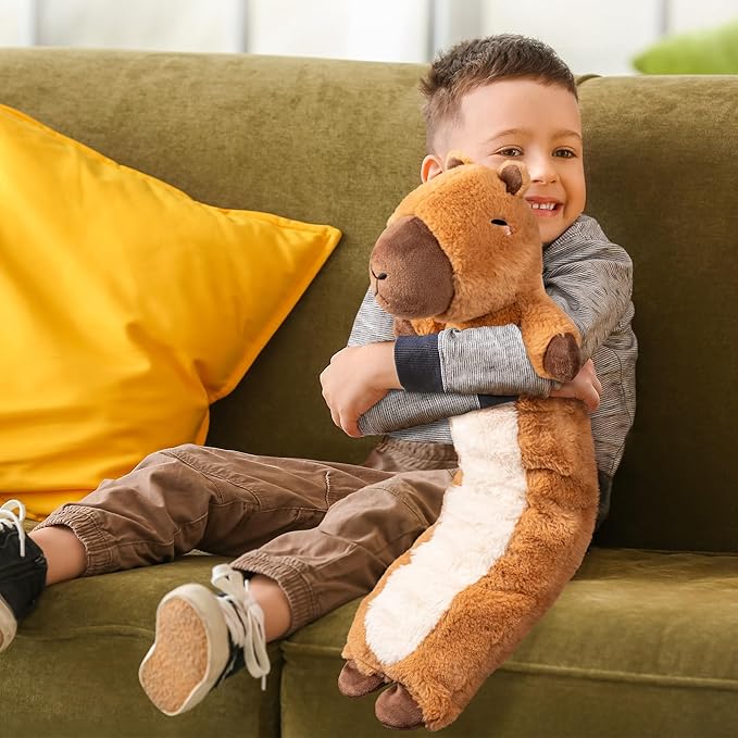 Capybara Microwavable & Weighted Stuffed Animals - Unscented Heatable Plush Doll, Cute Capybara Plush Toys Gifts for Girls Boys and Kids, Happy Fuel