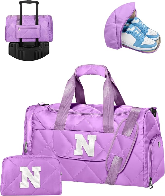 Gifts for Teenage Girls, Personalized Weekender Bag with Shoe Compartment, Dance Bag Duffle Bag with Makeup Bag, Trendy Gift for Daughter Granddaughter, 13-15, 16-19 Year Old Girls
