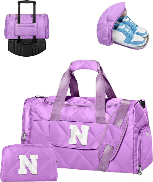 Gifts for Teenage Girls, Personalized Weekender Bag with Shoe Compartment, Dance Bag Duffle Bag with Makeup Bag, Trendy Gift for Daughter Granddaughter, 13-15, 16-19 Year Old Girls