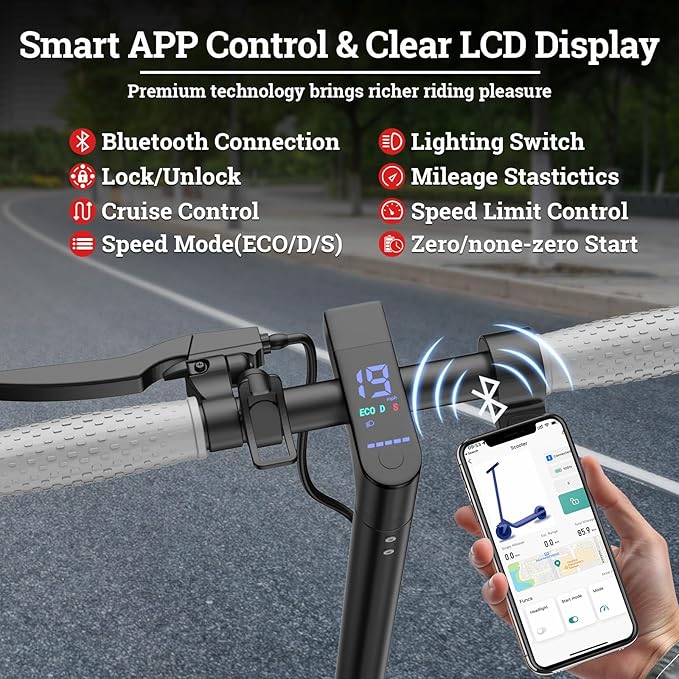 Electric Scooter - 8.5"/10" Solid Tire, Powerful 350W/500W Motor, Top Speed 19 MPH, Max 16-22 Miles Ranges, Load 265LBS, Aluminum Alloy Frame Foldable Commuting Escooter for Adults & Teens