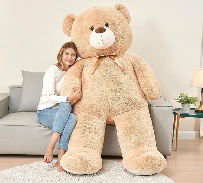 Tezituor Teddy Bear, 6ft Giant Stuffed Animal, Human Size, Beige, for Valentine's Day, Baby Shower, Birthday, Anniversary