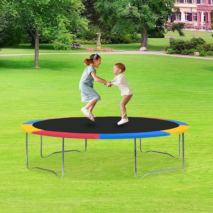 Eapmic Trampoline Pad Replacement, Trampoline Safety Pad, Spring Cover for 8ft 10ft 12ft 14ft 15ft 16ft Round Trampoline with Waterproof Foam Padding, Universal Trampoline Accessories
