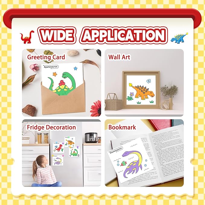 Paint with Water Coloring Books for Toddlers, Watercolor Painting Books for Kids Water Color Paint Kit Art Craft Birthday Gift for Ages 1-3, 4-8 (Dinosaurs)