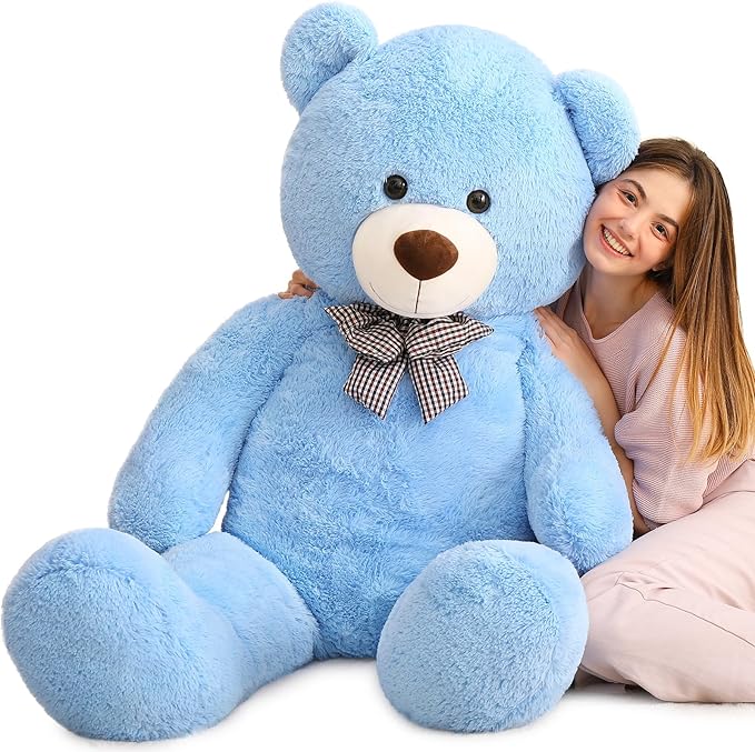 MaoGoLan Large Blue Teddy Bear Jumbo Bear 55 inch Oversize Huge Stuffed Animal for Boys and Girls