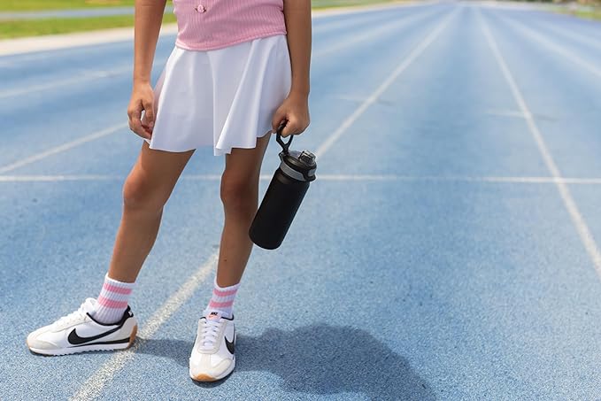 ZULU Powerfill Pro 18oz Kids Stainless Steel Water Bottle with Quick Fill Lid, Triple Wall Vacuum Insulated, Leak Proof Locking Lid, Sip & Chug, Reusable, BPA Free, Dishwasher Safe, Tonal Black