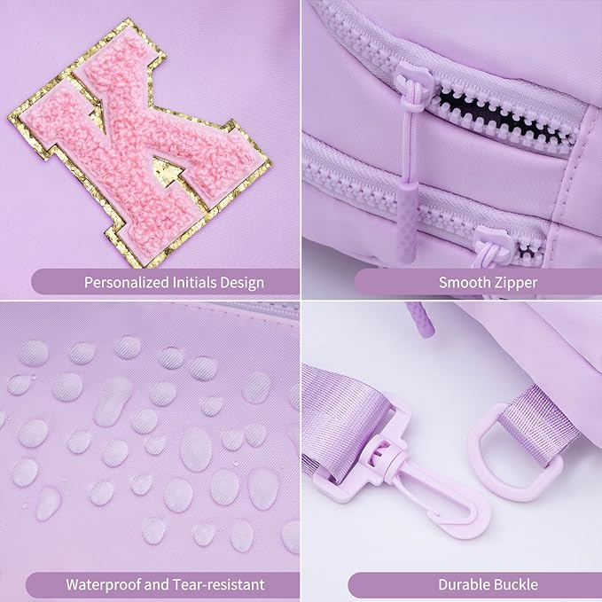 Birthday Gift for 5 6 7 8 9 10 11 12 13 14 15 16 Year Old Girls Fanny Pack Crossbody Bags for Women,Cute Trendy Stuff - Lavender,K