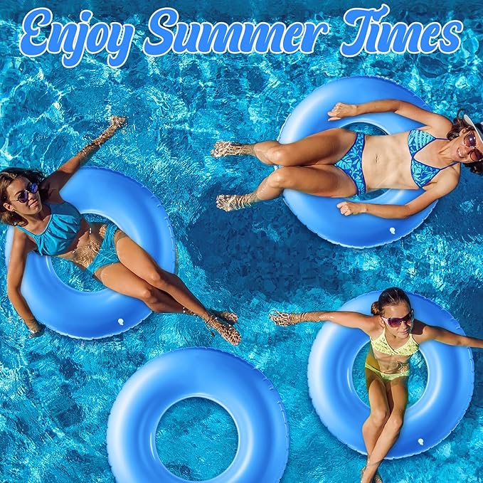 8 Pcs Large Inflatable Pool Float 36 Inches Swimming Ring Pool Floats Adult Inflatable Tube for Summer Vacation Beach River Bachelorette Wedding Party Supplies