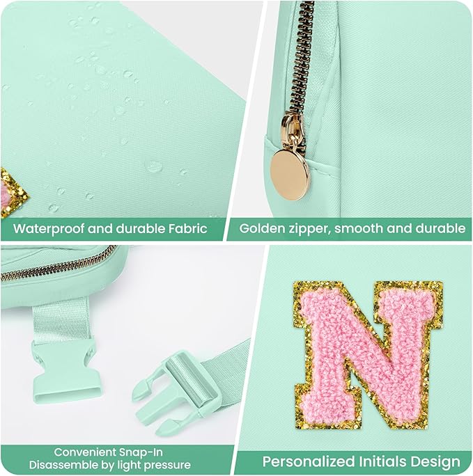 Birthday Gifts for 3 4 5 6 7 8 9 10 11 12 13 14 15 Year Old Girls,Crossbody Bag Fanny Pack Belt Bags Fashion Waist Packs for Women Girls Kids Teen,Cute Teen Trendy Stuff Travel Essentials (Green, N)