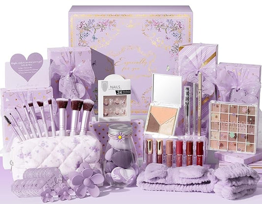 Teen Girl Gifts Trendy Stuff, 10 Positive Affirmation Cards & Empowering Challenges to Unlock 10 Wrapped Makeup Gift Set Motivational Birthday Christmas Gift Stocking Stuffers for Tween & Teenage Girl