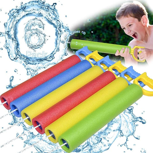 Water Squirter for Kids-6 Pack 35ft Range Water Shooter Water Blaster for Kids Foam Pool Water Gun Cannon for Boys Girls Adults Summer Fun in Swimming Pool, Beach