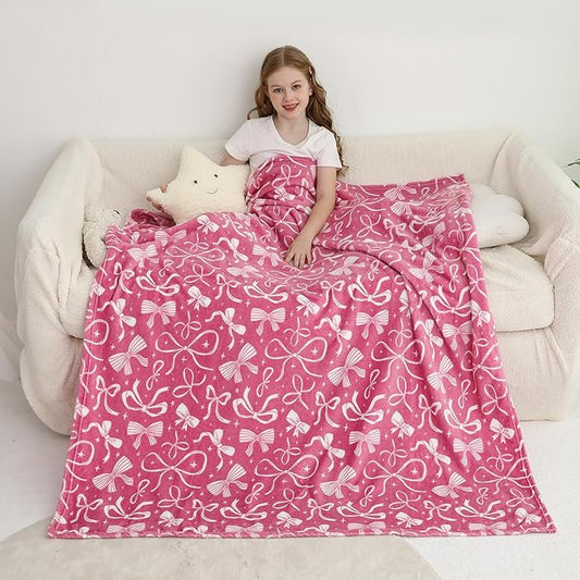 Softan Kids Throw Blanket for Girls & Boys, Warm Soft Toddler Fleece Blankets for Sofa Couch Bed， Cozy Fuzzy Plush Flannel Kids Throw Blanket for Daycare & School - Row 50x60 inches