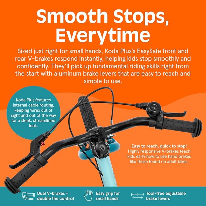 Retrospec Koda Plus Kids Bike for Boys & Girls Ages 4-6 Years - 16" Children's Bicycle, Adjustable Seat & Handlebars