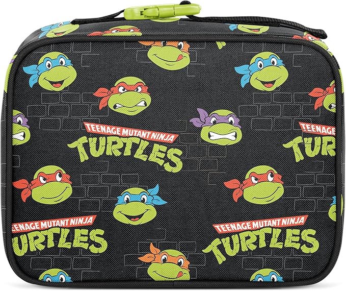 Simple Modern Nickelodeon Viacom Kids Lunch Box for School | Reusable Insulated Lunch Bag for Toddler, Boy | Meal Containers with Exterior & Interior Pockets | Hadley Collection | TMNT Turtles Unite