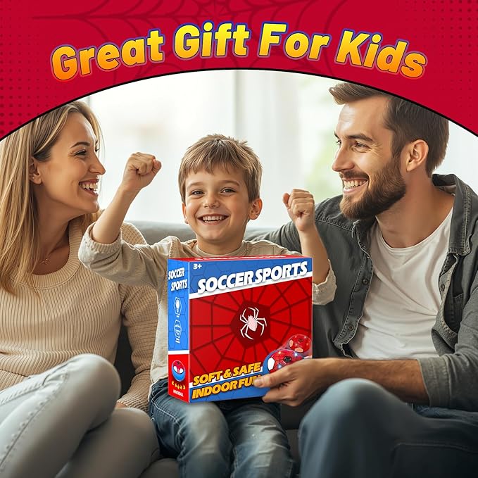 HopeRock Soccer Toys 2 Pack Hover Soccer Ball Toys Indoor Soccer Set with LED Lights, Soft Foam Bumpers, Air Floating Soccer Gifts for Kids Boys Girls Ages 3-12