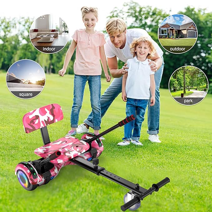 LIEAGLE Hoverboard, 6.5" Self Balancing Scooter Hover Board with Bluetooth Wheels LED Lights for Kids Adults