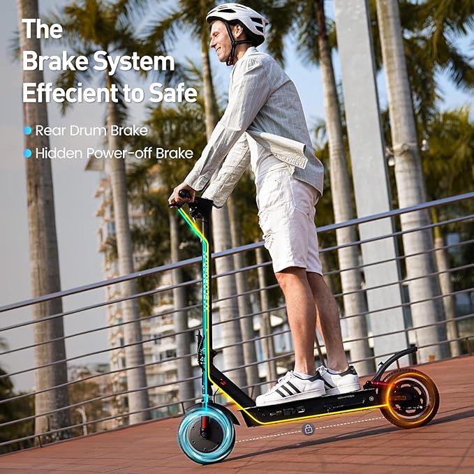 Electric Scooter for Adults, 30-32Miles Long Range Electric Scooters, 500W-750W Motor & 21-25MPH Adults Commuting Scooters, 10" Tires, Lightweight Foldable E-Scooter with Turn Signals