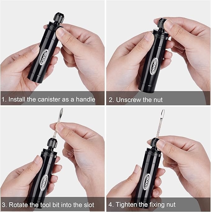 CXWXC CO2 Inflator with 4 x 16g CO2 Cartridges & Tubeless Tire Repair Kit - Presta/Schrader Valve Compatible - Bicycle Tire Pump for Road and Mountain Bikes