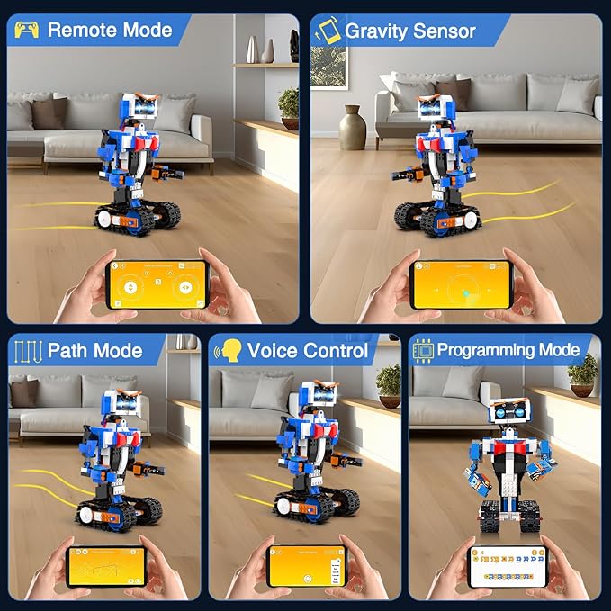 anysun Robot Toys for Kids Building Set, Educational Science Build Block Kits, Educational Remote Control Toy with App Control, Birthday Gift for Kids 6 7 8 9 10 11 12+ Years Boys and Girls