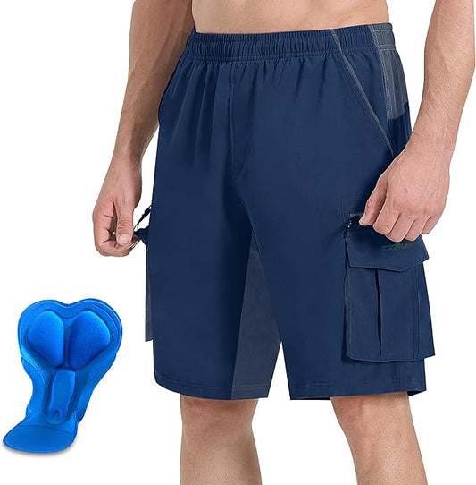 Men's Mountain Bike Shorts 3D Padded Bicycle Biking Shorts Quick Dry Lightweight MTB Cycling Shorts