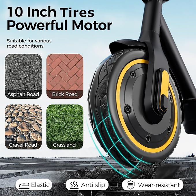 Electric Scooter Adult, 19-25 MPH Max Speed, 21-28 Miles Long Range, E Scooter with 8.5"/10" Tires, 350W/500W/600W Motor, Cruise Control and Dual Braking, Foldable Electric Scooter for Adults