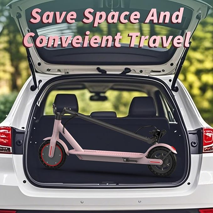 Electric Scooter - 8.5"/10'' Solid Tires, 350W/500W Motor, Up to 19-22MPH and 21-24Miles Long-Range Portable Commuting Scooter for Adults with Double Braking System and App