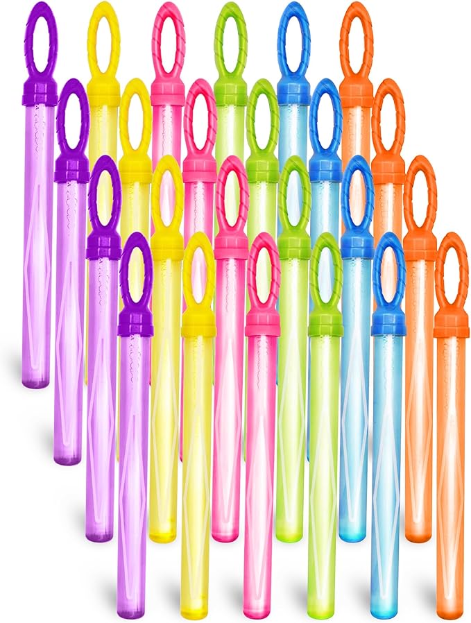 JOYIN 24 Pack 14’’ Big Bubble Wands Bulk Leaf Blower Bubble (2 Dozen) for Summer Toy, Outdoor/Indoor Activity Use, Easter, Party Favors Supplies for Kids