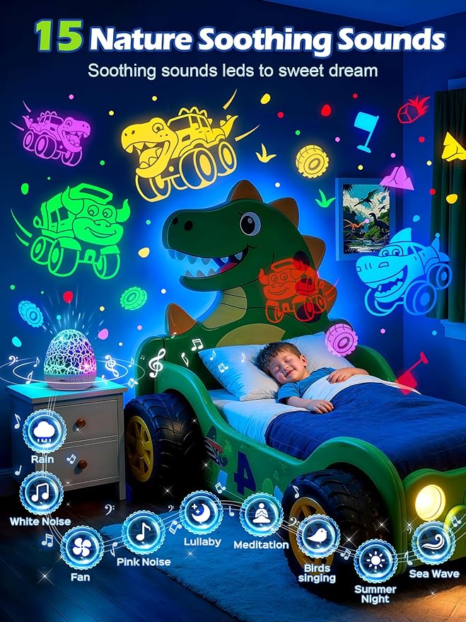 PIKOY Beast Truck Toys 【15 Sounds & 6 Films】 Beast Toy Trucks for Boys Age 3-7 [31 Colors & Remote Control] Dinosaur Toys for Kids 3-5 Dinosaur Egg Hatching Toy Dinosaurs Egg Light for Nursery