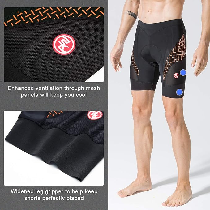 Men's Cycling Shorts Padded Bicycle Riding Half Pants Bike Biking Cycle Tights