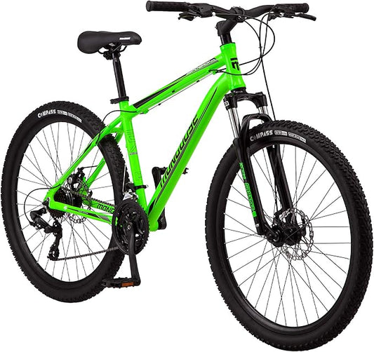Mongoose Switchback Comp Expert Sport Trail Mountain Bike for Adult Men Women, 16/18/21-Speed Options, 27.5-Inch Wheels, Disc Brakes, Small Medium or Large Aluminum Frames, Hardtail Bicycles