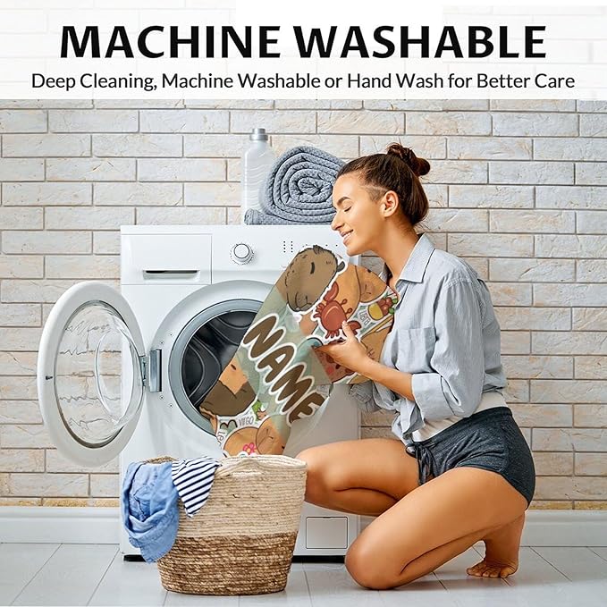 Personalized Blanket Gifts with Name - 50x40 Inches Cute Throw Blanket for Kids, Girls Boys - Brown Soft Fuzzy Blankets for Sofa Couch & Travel