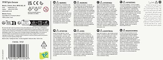 TP Toys Spiro Seesaw Sit and Spin Teeter Totter with 360 Spin Kids Outdoor Play Equipment for Backyard, Playground, or Indoor Fun Boys and Girls Ages 3-10