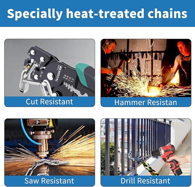 Scooter Lock,Electric Scooter Accessories,Heavy Duty Anti Theft Alloy Material Chain,Three Keys Lock for Electric Scooter,Motorcycle,Balance Car, Hoverboards,Bicycle,Camouflage