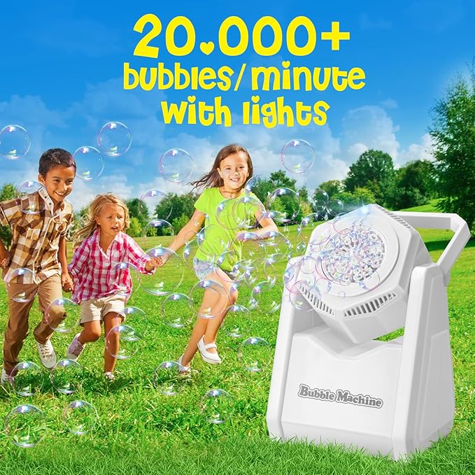 Bubble Machine for Kids, Automatic Bubbles Blower Maker Outdoor Outside Toys for Toddlers Age, Toys for 3 4 5 6 7 8 Years Old Boys Girls, Gift for Party Wedding Birthday