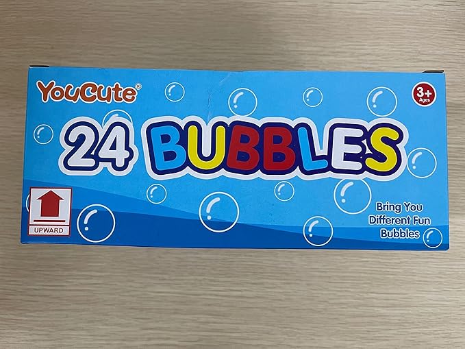 Bubbles 24 Pack Party Favor for Kids Bulk Bubble Solution Blowing Wand 2 Dozen Party Supplies Outdoor Toys Wedding Party Christmas Celebration Birthday Fun Gift