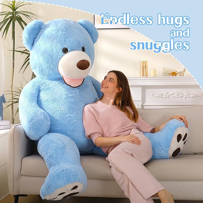 MaoGoLan Giant Teddy Bear Plush 6 Feet, Cute Valentines Day Teddy Bear Stuffed Animal with Smiling Face, Gift for Girlfriend Boyfriend Wife on Anniversary,Christmas Long Distance