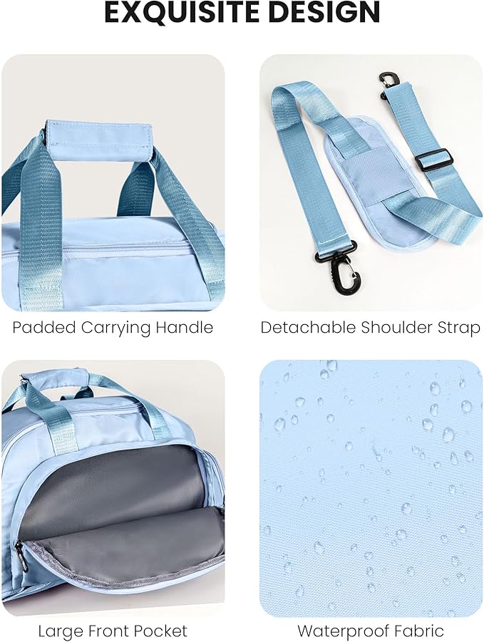 16 Year Old Girl Birthday Gifts, Initial Gym Bags with Shoe Compartment, Dance Bag for Girls, Monogram Kid Overnight Bags, Small Travel Duffle Tote-Perfect for Ballet Yoga Sport (Letter W)