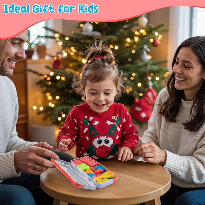 Magnetic Tiles Travel Toys for Toddlers, Magnetictiles Airplane Car Road Trip Travel Activities for Boy Girl Ages 3-5 , Preschool Educational STEM Learning Toys, Ideal Gifts Stocking Stuffer for Kids