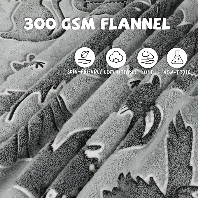 REXEO Throw Blanket Kids Soft Fleece Blankets Black Cat Halloween Throw Blanket 50"×60"