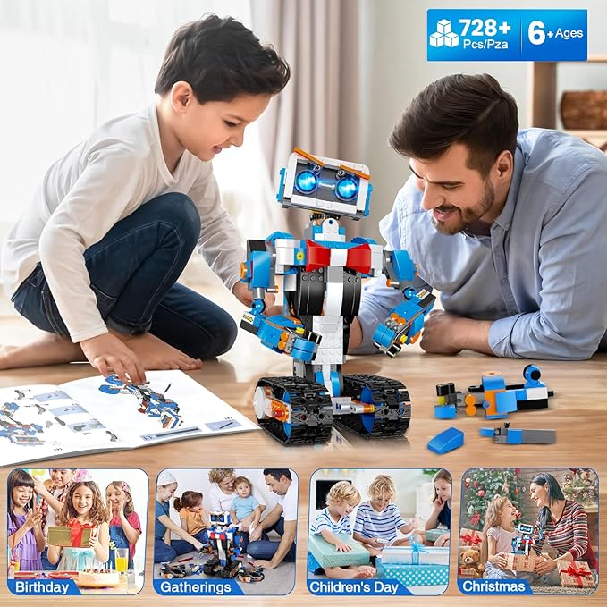 anysun Robot Toys for Kids Building Set, Educational Science Build Block Kits, Educational Remote Control Toy with App Control, Birthday Gift for Kids 6 7 8 9 10 11 12+ Years Boys and Girls