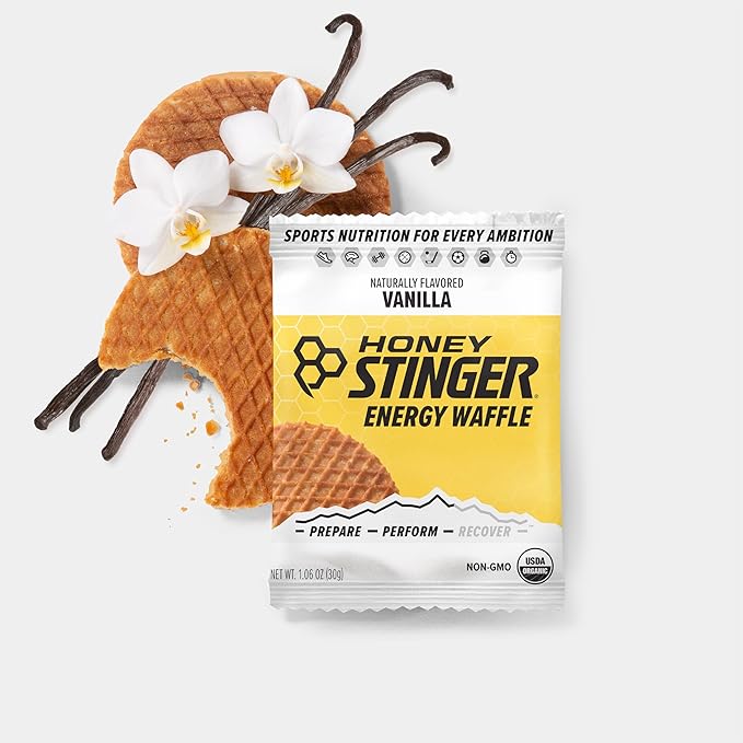 Honey Stinger Organic Energy Waffle Variety Pack, 12 Honey Waffles and 6 Vanilla, Nutritious Stroopwafel Snack for Exercise, Endurance and Performance