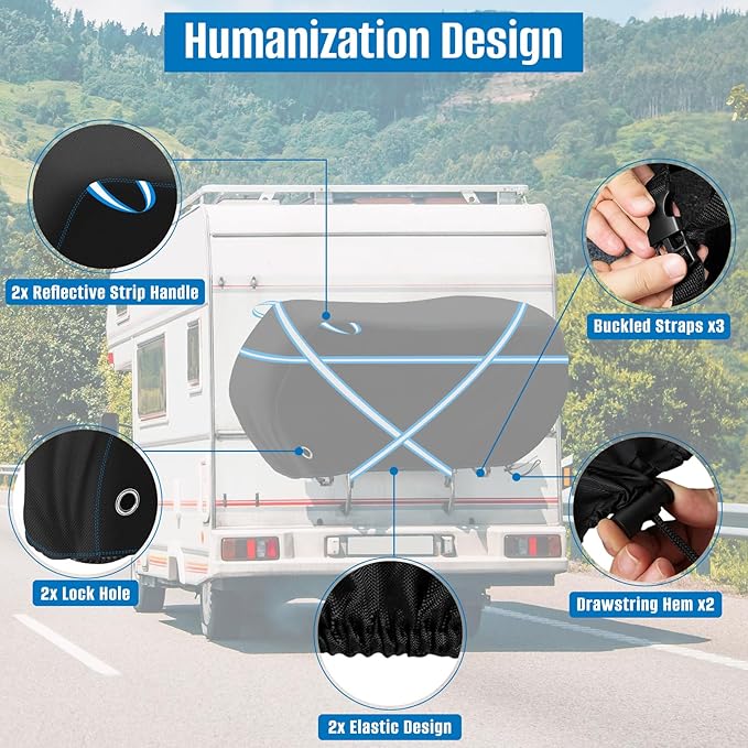 SIRUITON Adult Electric Tricycle Cover for Transport, 3 Wheel Bicycle Covers Heavy Duty 420D Oxford Strong UV Protection & Windproof, Waterproof Trike Bike Covers