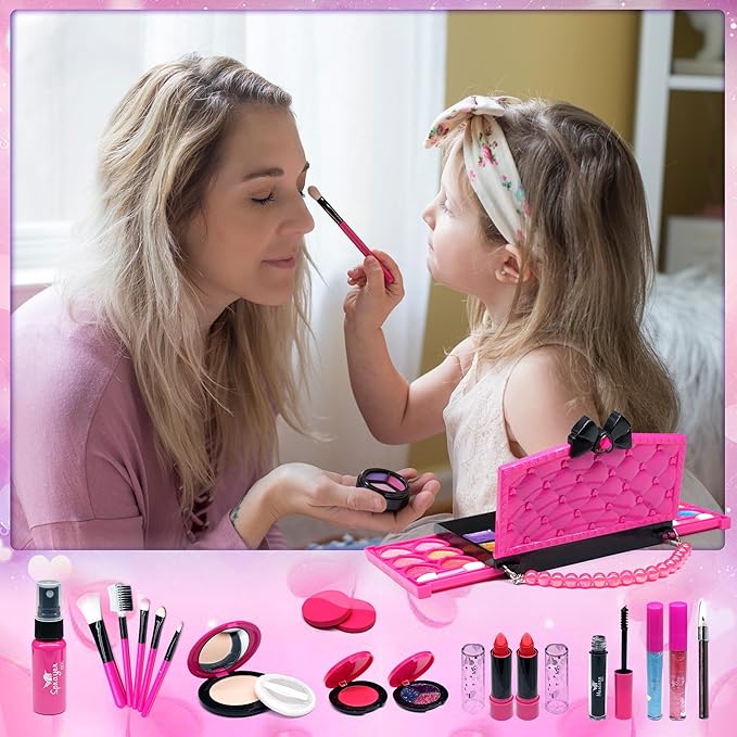 Kids Makeup Sets for Girls - Kids Makeup for Girls, Maquillaje para Niñas, Play Make Up Kit, Best Toys for Little Girl,Princess Toddler Kid Stuff, Ages3-12Year Old Girl Birthday Gifts