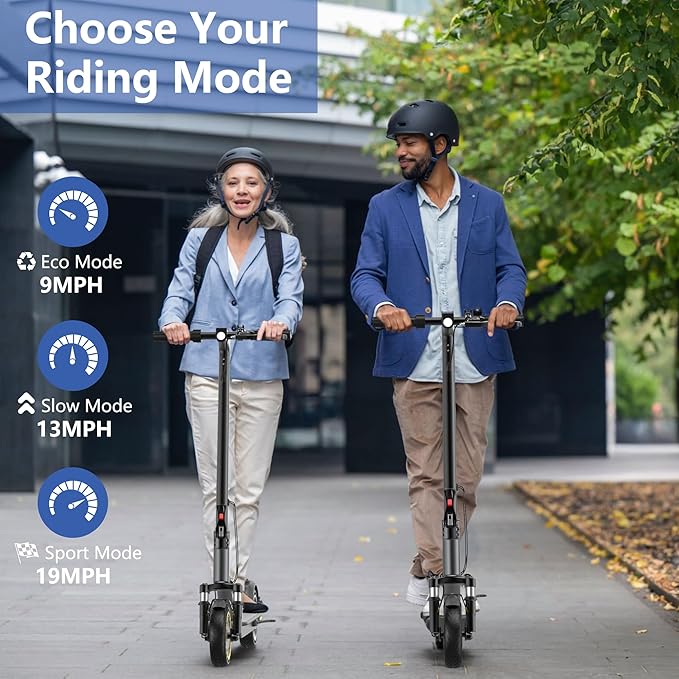 NAVIC Electric Scooter Adults,Max 19/27 Miles Ranges,Top Speed 19/22 mph,350/500W Peak Motor, Folding E-Scooter with Dual Braking Dual Suspension