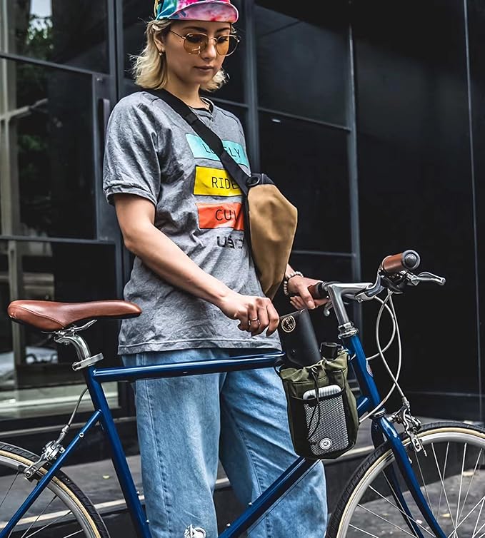 Bike Stem Bag,Bike Handlebar Bag,Top Tube Bike Bag,Waterproof Bicycle Frame Bag,Bike Bags for Bicycles,bicycle basket,Bike Snack Bag, Accessories For cycling (Large blue)