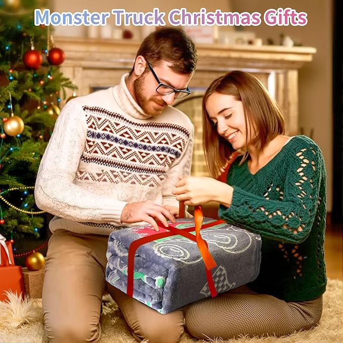 Truck Blanket for Boys, Glow in The Dark Blanket for Kids/Toddler/Baby, Soft Fleece Blankets and Throw, Birthday 40"x 50"