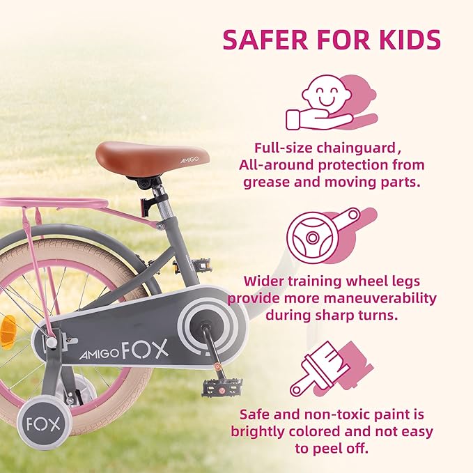 Royalbaby Princess Girls Kids Bike 12 14 16 18 20 Inch Children Bicycle with Basket for Age 3-12 Years