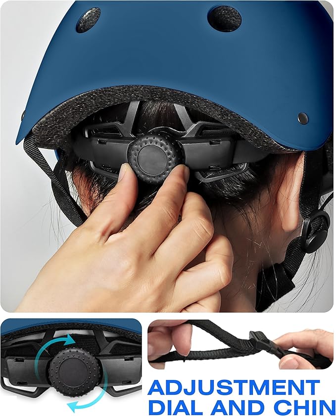 Kids Bike Helmet, Adjustable and Multi-Sport, from Toddler to Youth, 3 Sizes