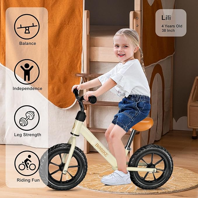 Toddler Balance Bike Toys for 2 to 5 Year Old Girls Boys Adjustable Seat and Handlebar No-Pedal Training Bike Best Gifts for Kids