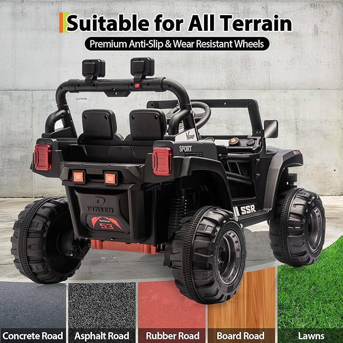 12V Ride On Car for Kids, Ride On Toy w/Parent Remote, Spring Suspension, Bluetooth, Music & Horn, LED Light, 4.1MPH Max Speed, 3 Speeds, Electric Car for Kids Toddlers Age 3-8, Black