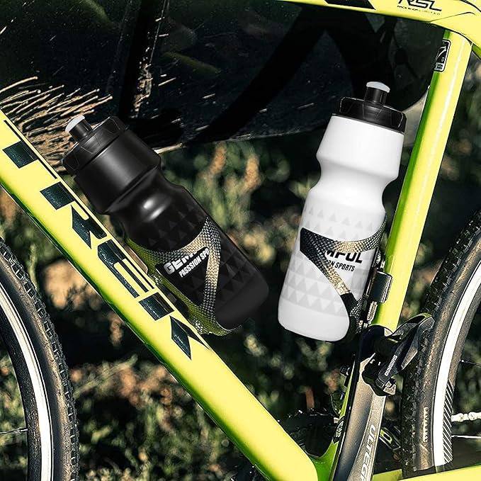 GEMFUL Water Bottle Biking BPA Free 24 Ounce 2 Pack